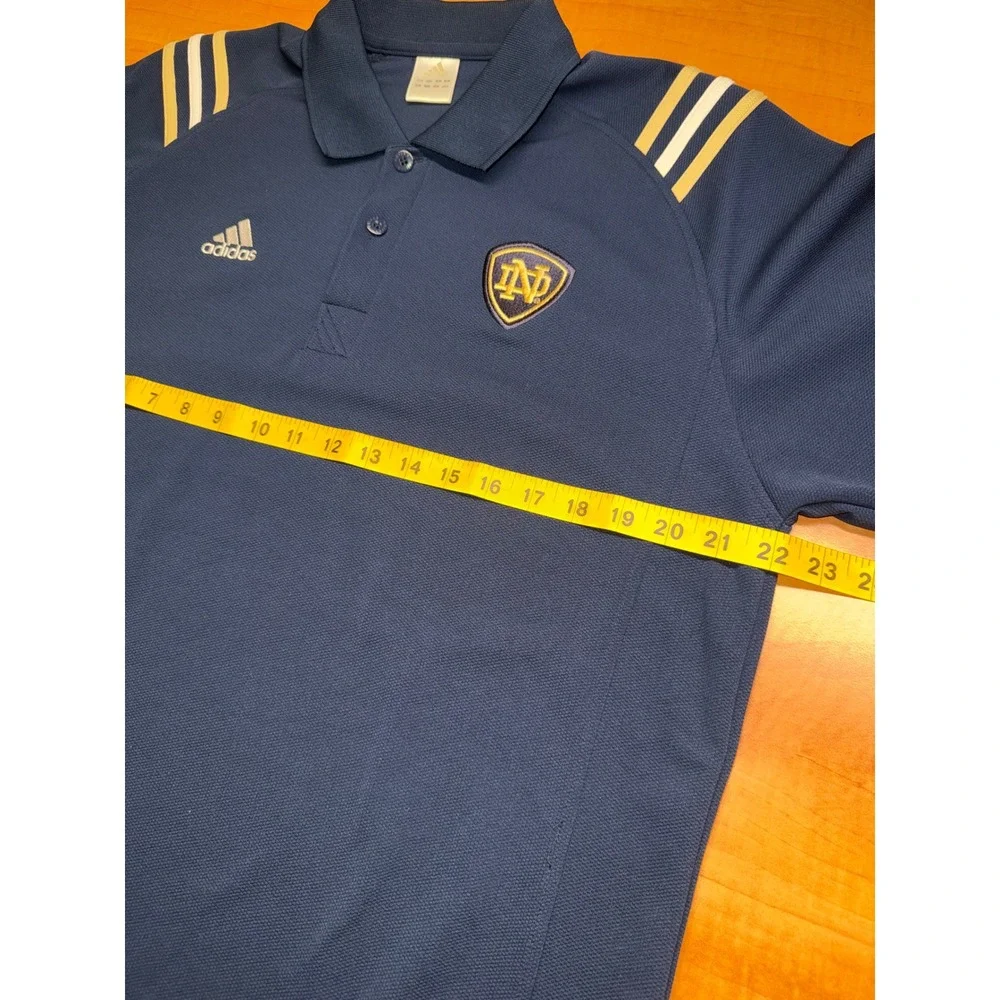 Adidas Notre Dame Fighting Irish Navy Blue Climalite Polo Shirt Mens Large L